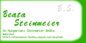 beata steinmeier business card